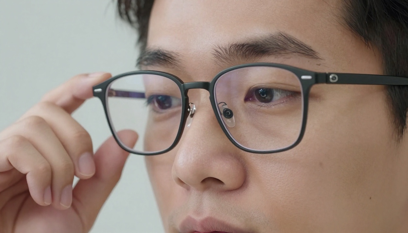 Close-up of smart glasses design and fit