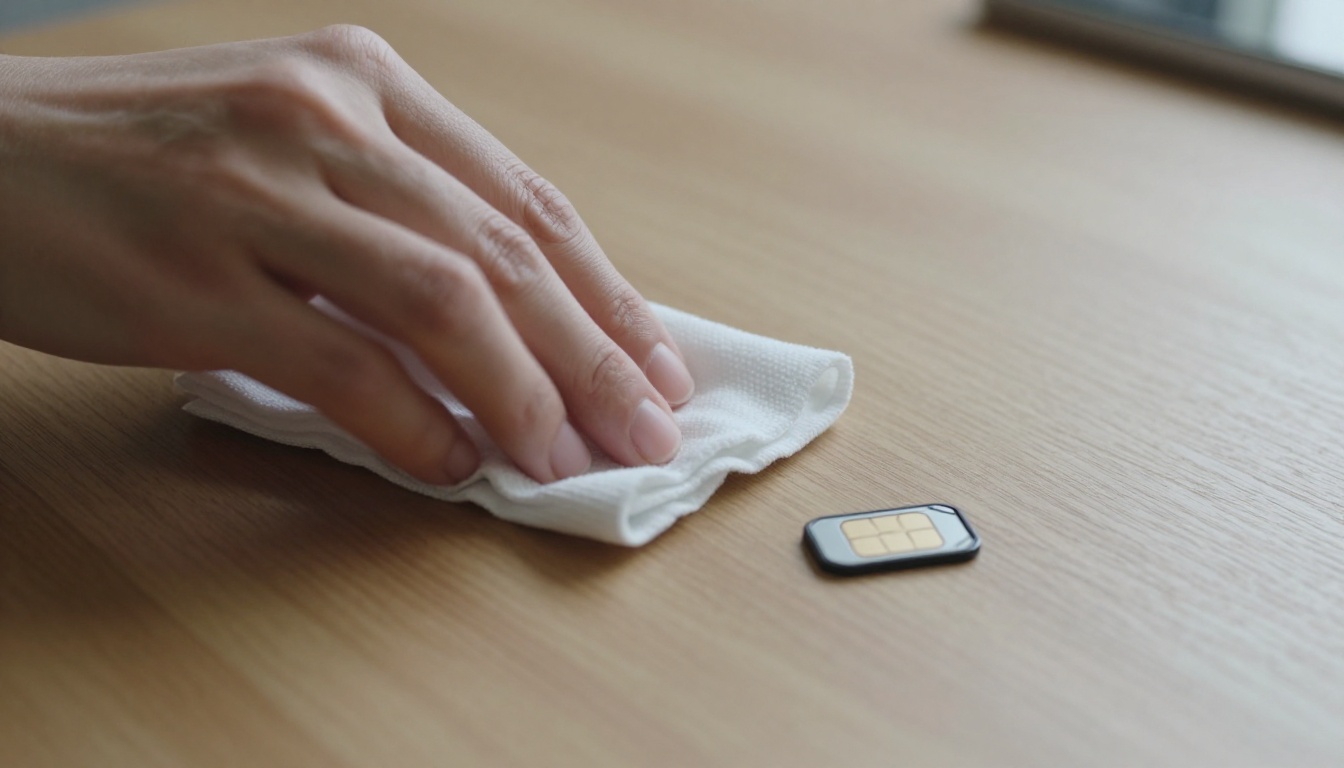 Drying a phone with a cloth
