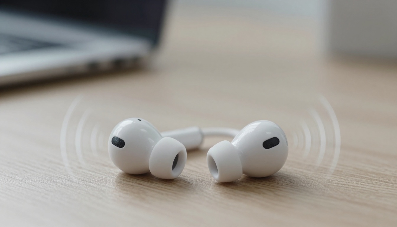Earbud with sound wave visualization