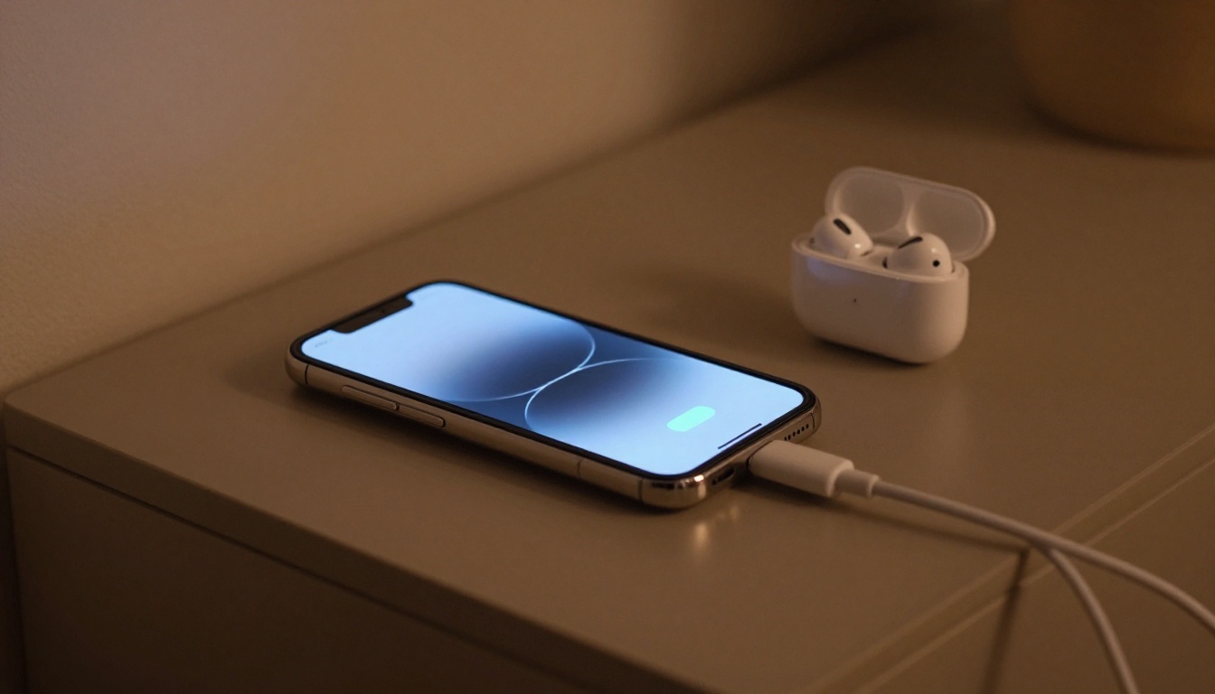 Foldable phone charging with earbuds