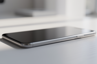 Futuristic smartphone concept on a desk
