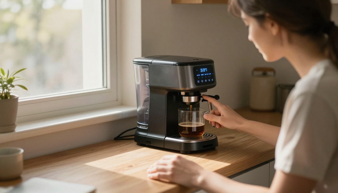 Person using voice command for morning routine