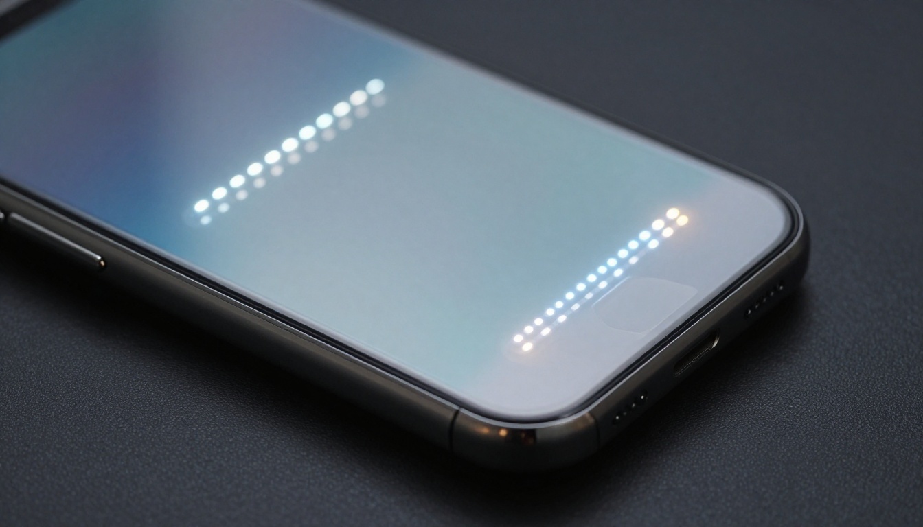 Transparent phone back with glowing Glyph LED strips