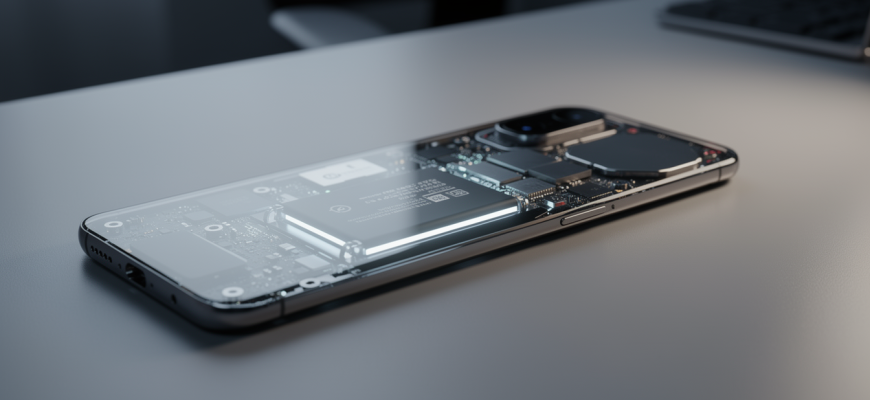 Nothing Phone (3) on a desk with glowing Glyph lights