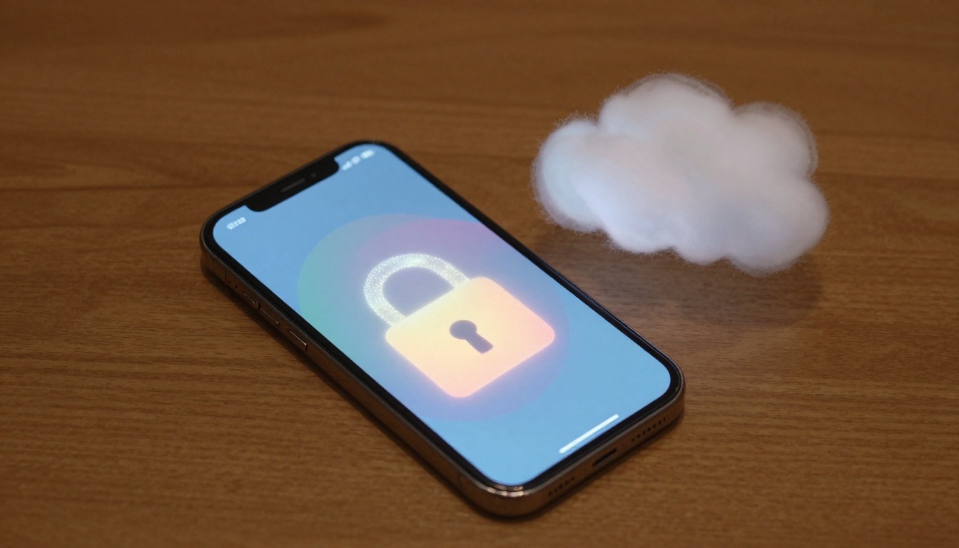 Phone with lock and cloud symbolizing on-device vs cloud AI