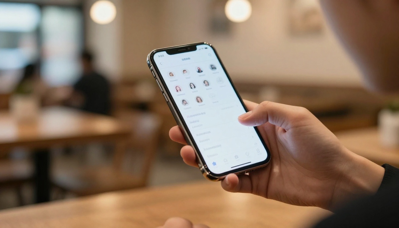 Person scrolling social media on a phone