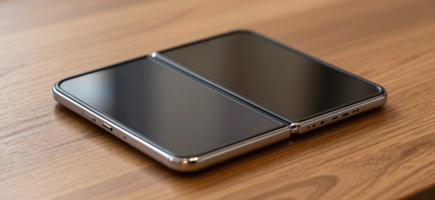 Samsung Galaxy Z Fold 7 open on a table