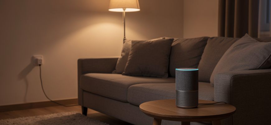 Smart home starter kit with speaker, plug, and bulb
