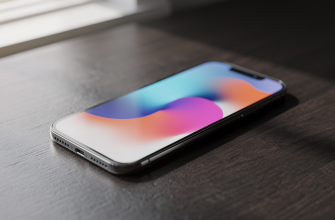 iPhone 18 displaying abstract shapes on a table
