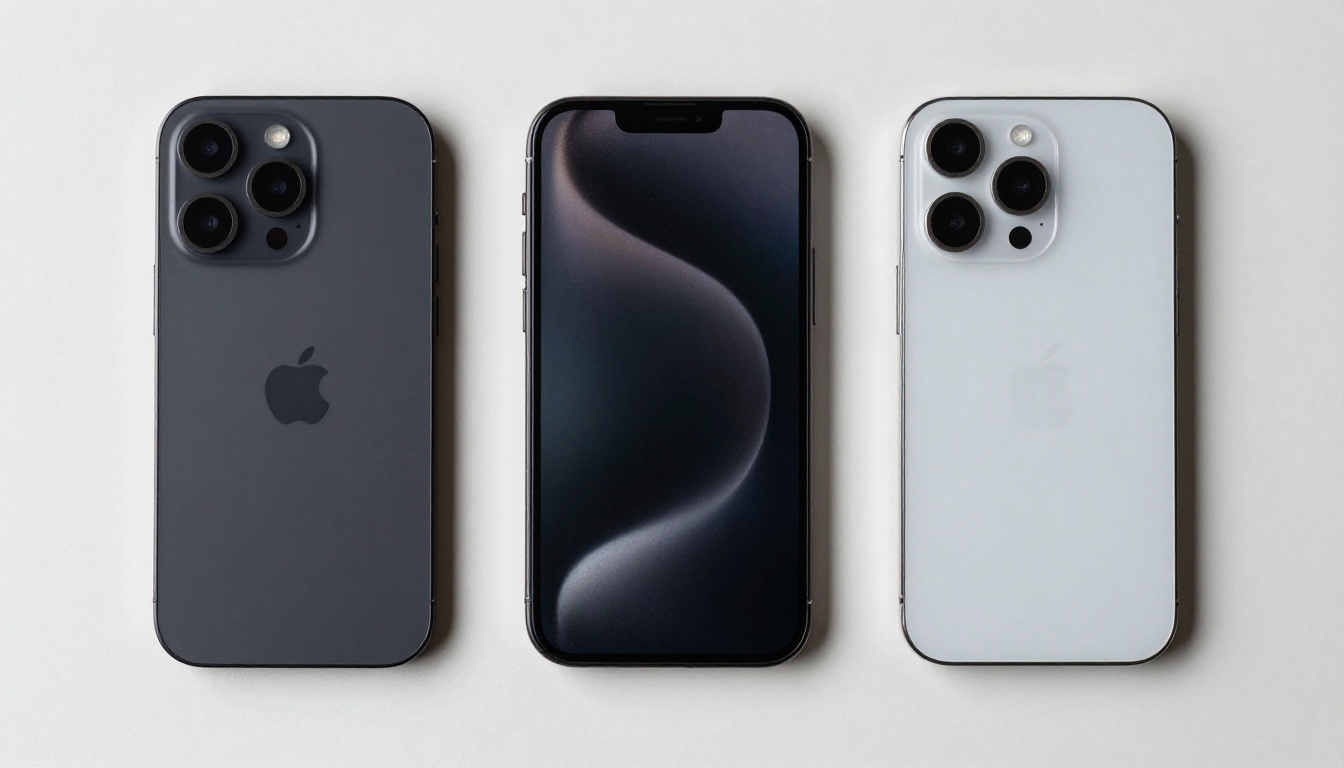 Three smartphones side by side comparison