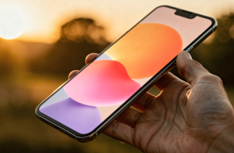 Smartphone with glowing screen against sunset