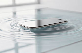 Smartphone partially submerged in water
