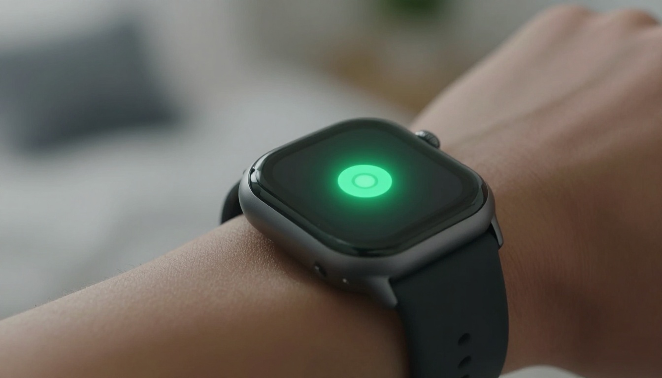 Smartwatch optical sensor measuring heart rate