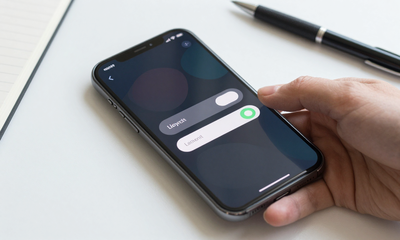 Disabling apps on smartphone settings screen