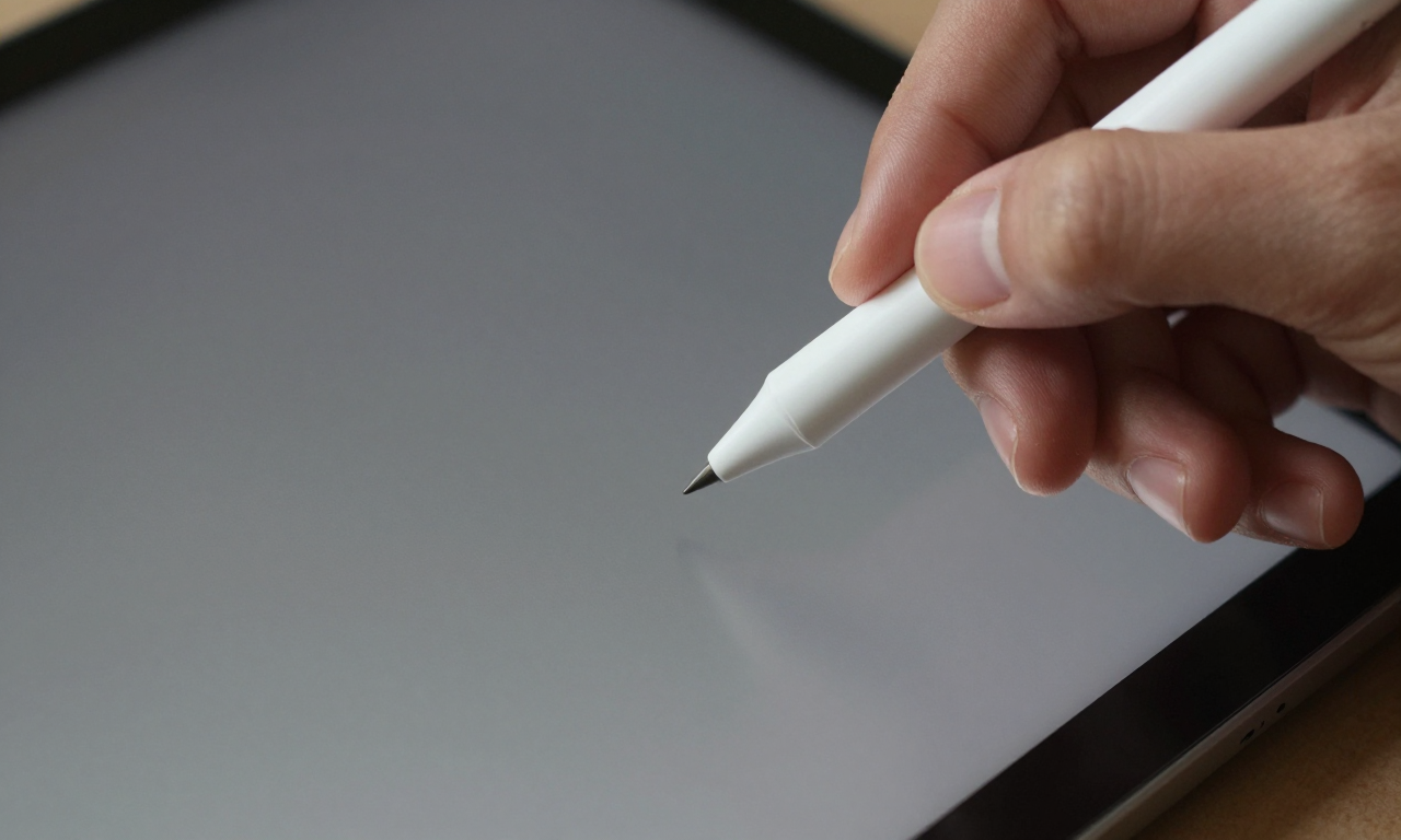 Stylus tip on textured tablet screen